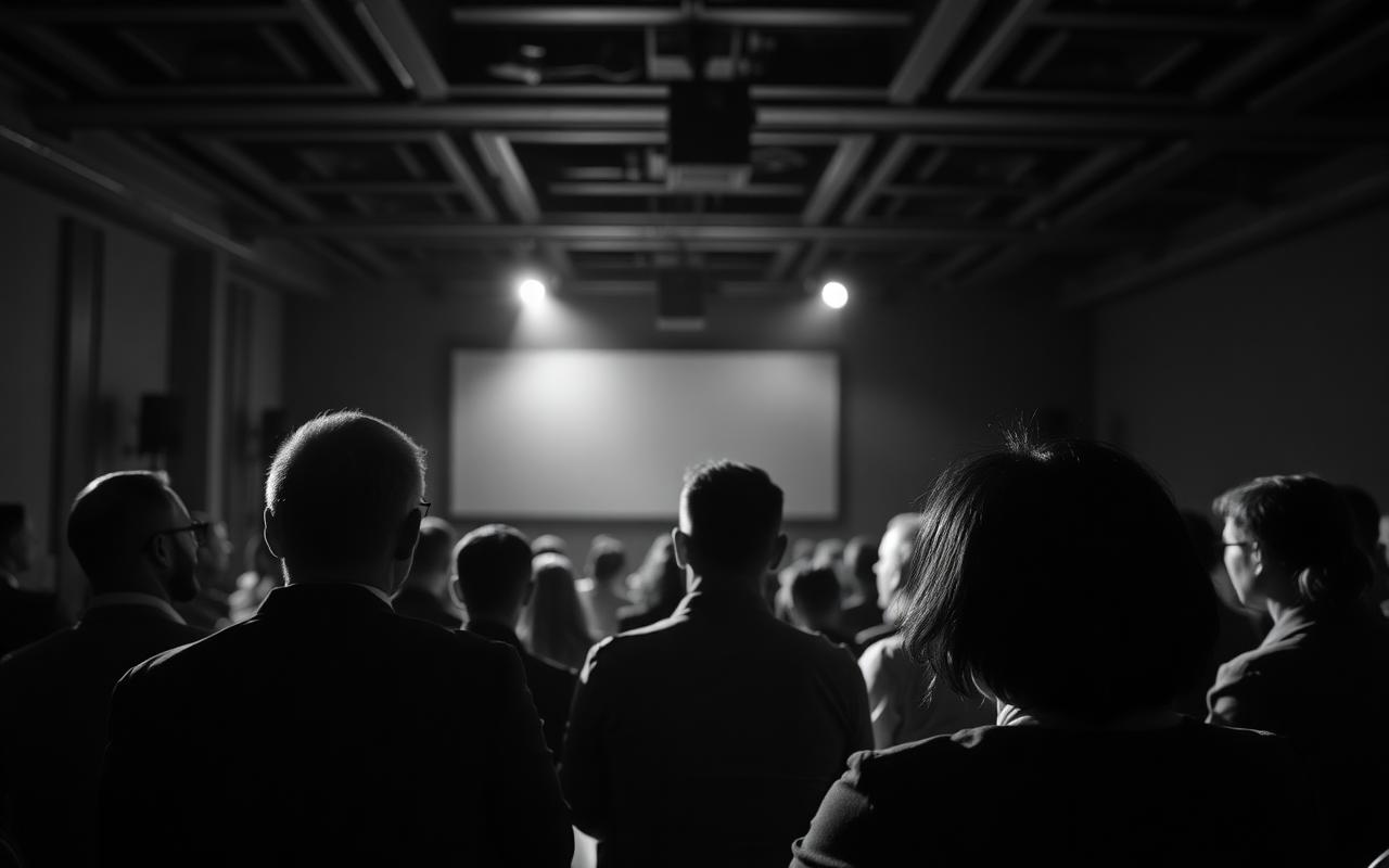 Financial services conference audience